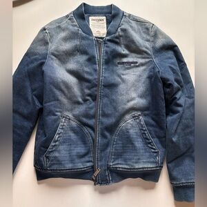 Chevignon Denim Women's Blue Bomber Jacket